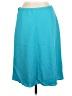 Talbots 100% Polyester Solid Teal Casual Skirt Size 8 - photo 2