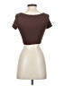 Popular 21 Brown Short Sleeve Top Size S - photo 2