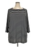 Talbots Stripes Black 3/4 Sleeve Top Size 3X - photo 1