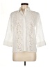 Zara Ivory 3/4 Sleeve Button-Down Shirt Size M - photo 1