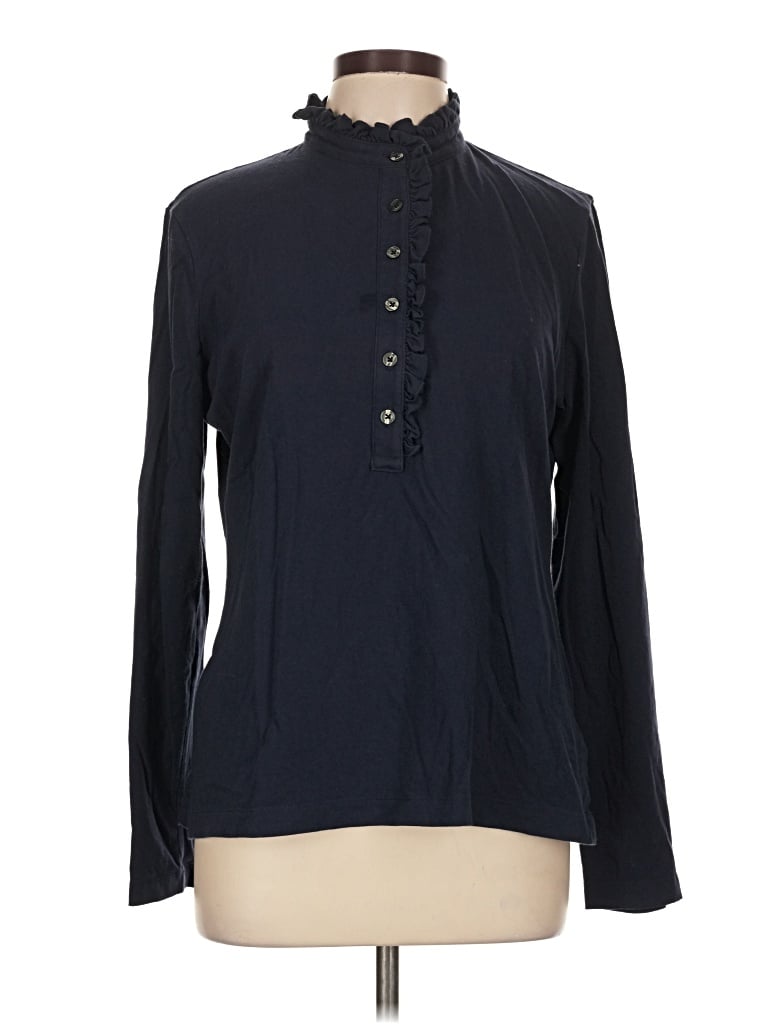 Pre-owned Brooks Brothers Long Sleeve Blouse In Black