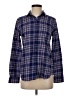 SO Plaid Blue Long Sleeve Button-Down Shirt Size XS - photo 1