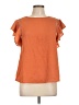Haute Monde 100% Polyester Orange Short Sleeve Top Size L - photo 1