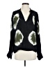V.De. Vinster 100% Viscose Polka Dots Tie-dye Black Long Sleeve Blouse Size S - photo 1