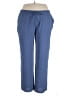 Just Be... 100% Polyester Solid Blue Casual Pants Size 2X - photo 1