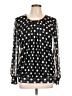 Timeson Polka Dots Black Long Sleeve Blouse Size L - photo 1