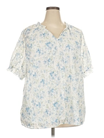 BLOOMCHIC Short Sleeve Blouse (view 1)