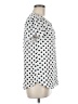 41Hawthorn 100% Polyester Polka Dots White Short Sleeve Blouse Size M - photo 4
