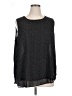 Cristina B. 100% Polyester Black Sleeveless Blouse Size XL - photo 1