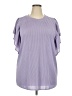 Unbranded Purple Short Sleeve Blouse Size 3X - photo 1
