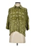 Zara Paisley Green 3/4 Sleeve Button-Down Shirt Size S - photo 1