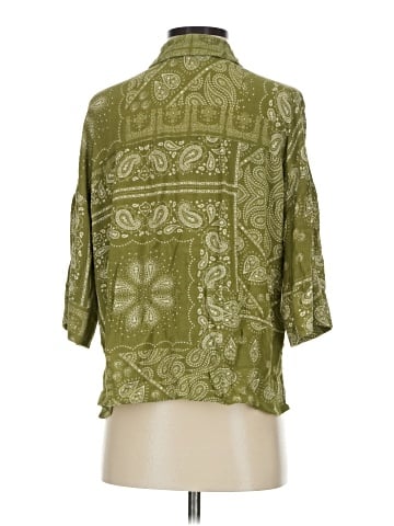 Zara 3/4 Sleeve Button-Down Shirt (view 2)