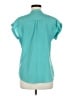 The Limited 100% Polyester Teal Short Sleeve Blouse Size M - photo 2