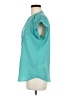 The Limited 100% Polyester Teal Short Sleeve Blouse Size M - photo 5