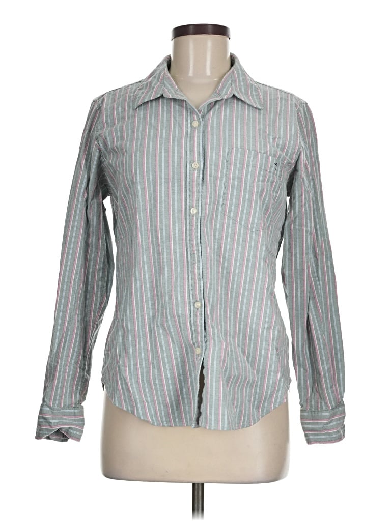 Pre-owned Vineyard Vines Long Sleeve Button Down Shirt In Gray