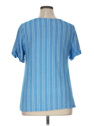 Always Indigo Short Sleeve Blouse (view 2)