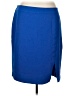 Talbots 100% Polyester Solid Blue Formal Skirt Size 16 Petite - photo 1