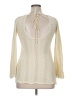Unbranded 100% Polyester Ivory Long Sleeve Blouse Size XL - photo 2