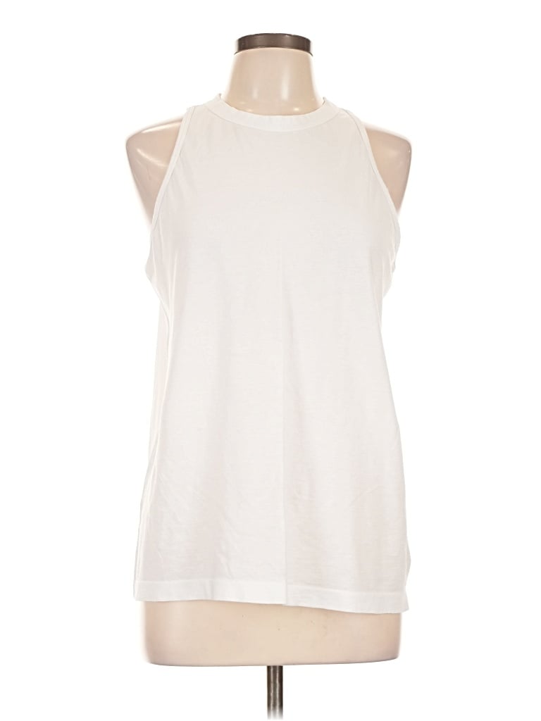 Pre-owned Athleta Sleeveless T-shirt In Ivory