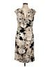 Connected Apparel Print Tan Cocktail Dress Size L (estimated) - photo 1