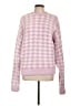 SKIMS Houndstooth Pink Pullover Sweater Size L - photo 1
