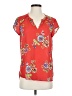 Pleione 100% Polyester Red Short Sleeve Blouse Size S - photo 1