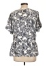Bobeau 100% Polyester Paisley Silver Blue Short Sleeve Blouse Size L - photo 2