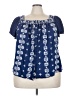 Torrid Blue Short Sleeve Blouse Size 4X Plus (4) - photo 1
