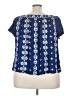 Torrid Blue Short Sleeve Blouse Size 4X Plus (4) - photo 2