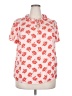 Boden Floral Orange Short Sleeve Blouse Size 18 - photo 1