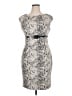 Dana Buchman Animal Print Gray Cocktail Dress Size 14 - photo 1