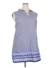 Lands' End Print Blue Casual Dress Size 18 - photo 1