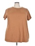 Torrid Solid Brown Short Sleeve T-Shirt Size 4X Plus (4) - photo 1
