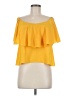 Chelsea28 100% Polyester Yellow Short Sleeve Top Size XS - photo 1