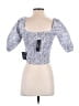 Lulus 100% Cotton Silver White 3/4 Sleeve Blouse Size S - photo 2