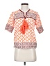 ZZ Orange Short Sleeve Blouse Size S - photo 1