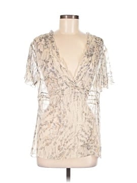 Bcbgmaxazria Short Sleeve Silk Top
