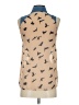 E&M Collection Tan Sleeveless Button-Down Shirt Size S - photo 2