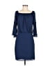 H By Halston 100% Polyester Solid Blue Cocktail Dress Size 6 - photo 1
