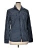 Paige Checkered-gingham Blue Long Sleeve Button-Down Shirt Size XL (estimated) - photo 1