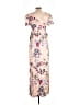 JS Collections 100% Polyester Floral Tan Casual Dress Size 6 - photo 2