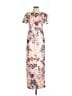 JS Collections 100% Polyester Floral Tan Casual Dress Size 6 - photo 1