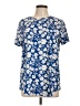 Tickled Teal Floral Blue Short Sleeve T-Shirt Size L - photo 1