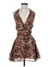 Runaway 100% Polyester Animal Print Brown Cocktail Dress Size XS - photo 1