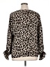 Vince Camuto 100% Polyester Animal Print Brown Long Sleeve Blouse Size 1X - photo 2