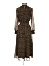 Madewell 100% Polyester Animal Print Brown Casual Dress Size XXS - photo 2