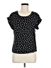Hippie Rose Polka Dots Black Short Sleeve Top Size M - photo 1