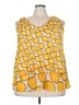 Lane Bryant 100% Polyester Yellow Tank Top Size 22 - 24 Plus - photo 1
