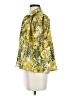Rose + Olive 100% Rayon Tropical Yellow Short Sleeve Blouse Size XS - photo 5