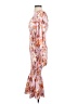 Unbranded 100% Polyester Print Orange Cocktail Dress Size S - photo 5